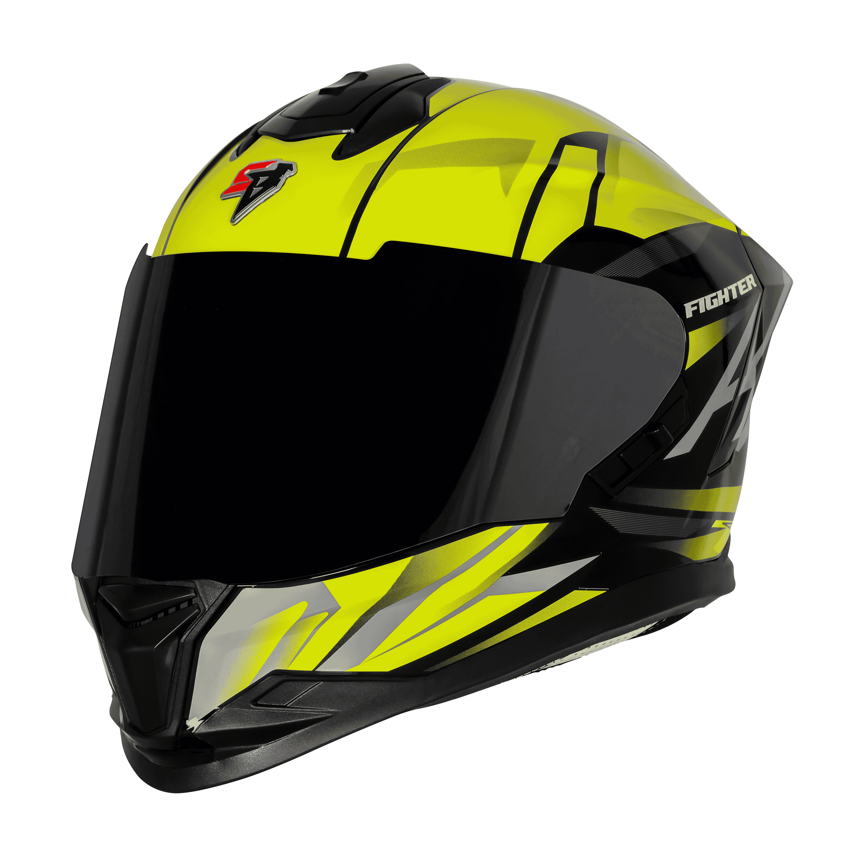 SBH-57 ISS FIGHTER F4 MAT BLACK WITH FLUO YELLOW 